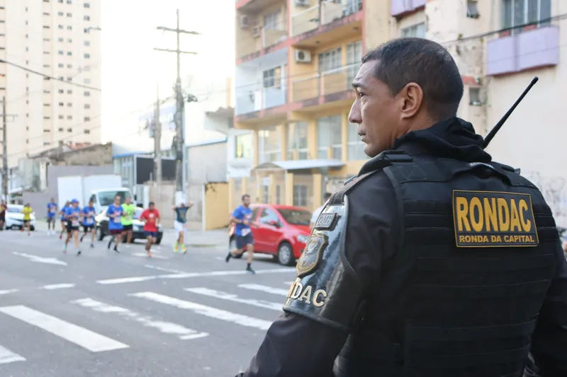 Agentes da Guarda Municipal de Belém reforçaram a segurança da 25ª edição da Corrida de Belém