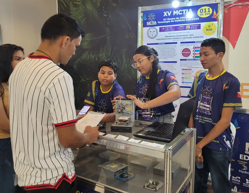 A equipe da escola do bairro da Condor ficou em primeiro lugar na categoria Engenharia