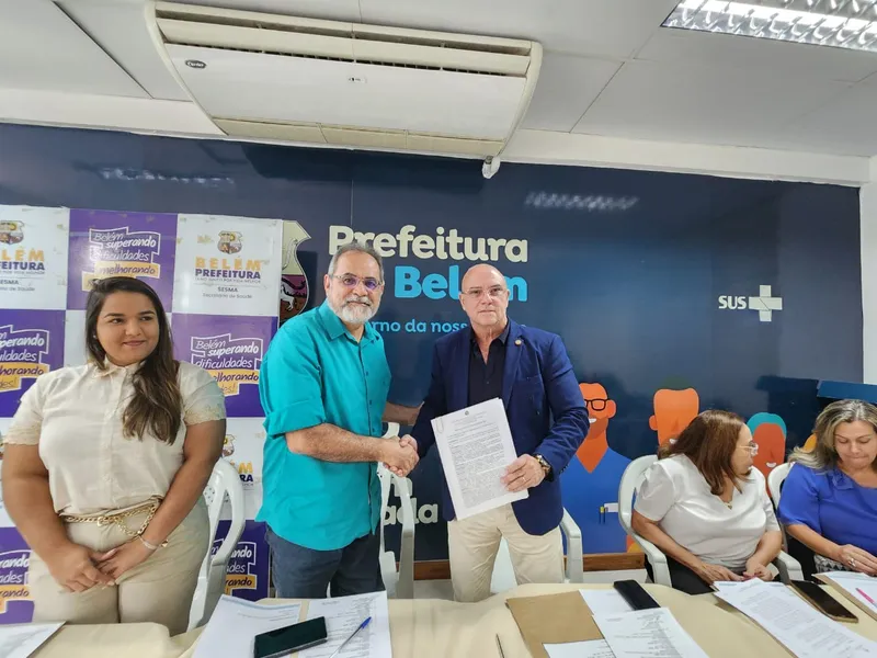 Secretário de saúde de Belém, Pedro Anaisse, e o Presidente da CIR MI, Marco Antônio Normando.