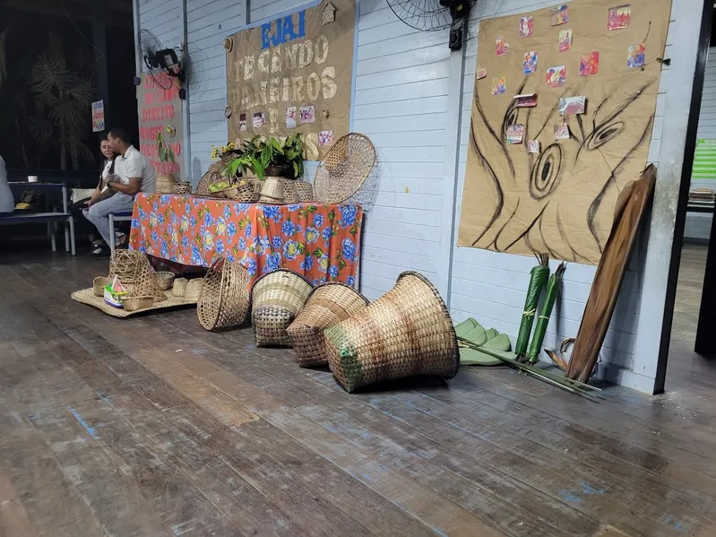 Produtos que inspiraram a alfabetização dos ribeirinhos do rio Aurá.