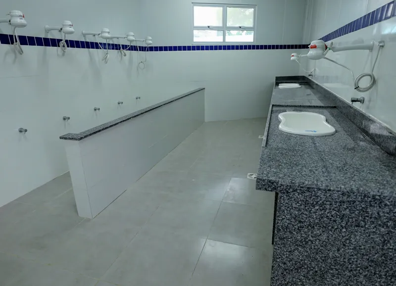 O vestiário  da unidade.