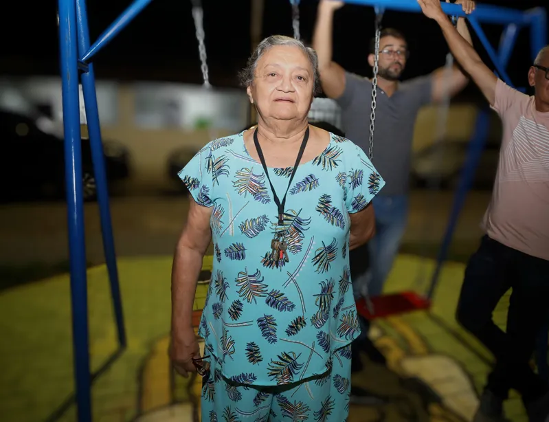 Hermínia Melo, moradora do conjunto Médici e viúva do homenageado,  Rufino Melo, que deu nome à praça reformada, ficou muito satisfeita com a revitalização e novos equipamentos 