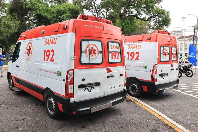 Novas ambulâncias são entregues pela Prefeitura de Belém <div class='credito_fotos'>Foto: Jader Paes   |   <a href='/midias/2025/originais/7d51843c-ce20-408f-908b-b56a66cee00b.jpg' download><i class='fa-solid fa-download'></i> Download</a></div>