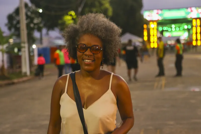 A paulista Mariana Paula, que está de férias em Belém, aproveitou para curtir o festival