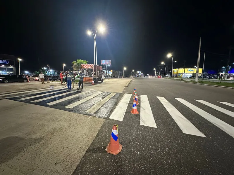 Cerca de 20 faixas de pedestres vão ser renovadas ao longo da avenida Augusto Montenegro.