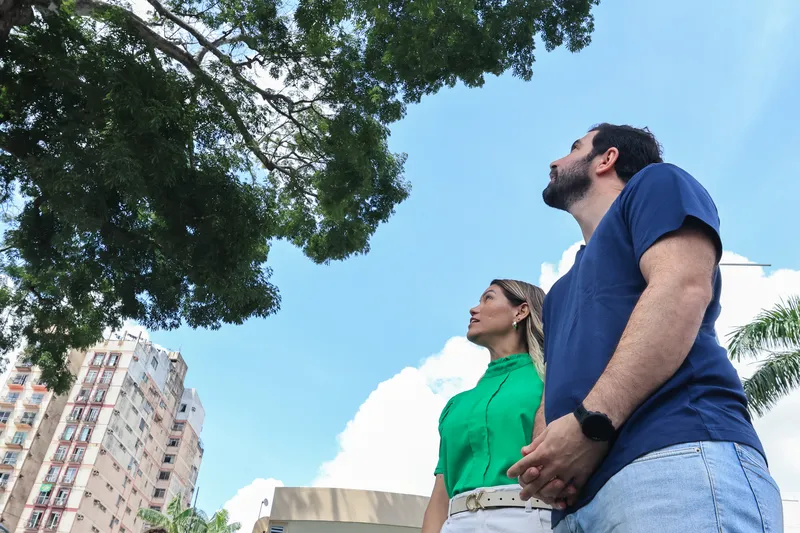Prefeitura de Belém se baseia no resultado da vistoria técnica realizada pela Semma para garantir que a samaumeira da Praça Santuário está com a saúde em dia.