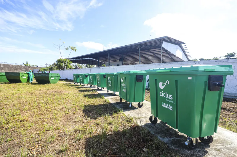 No Ecoponto implantado na área do Parque São Joaquim, em Val-de-Cans, os moradores podem descartar material para reaproveitamento