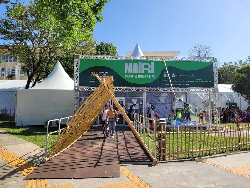 Tenda Mairí das Infâncias reuniu crianças da Educação Infantil durante a reunião da SBPC em Belém