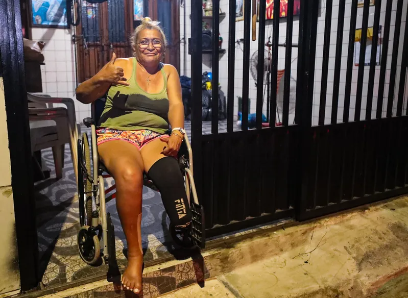 Eliete Lima, 59 anos. <div class='credito_fotos'>Foto: Joyce Ferreira/Agência Belém/Comus   |   <a href='/midias/2025/originais/ab298d32-78d8-433e-9104-78e56e6dc1f3.jpg' download><i class='fa-solid fa-download'></i> Download</a></div>