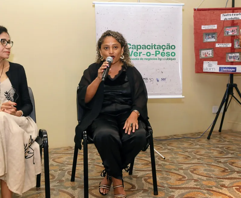 Tatiane Coutinho Melo, representante dos feirantes do Ver-o-Peso, falou sobre a importância da certificação.