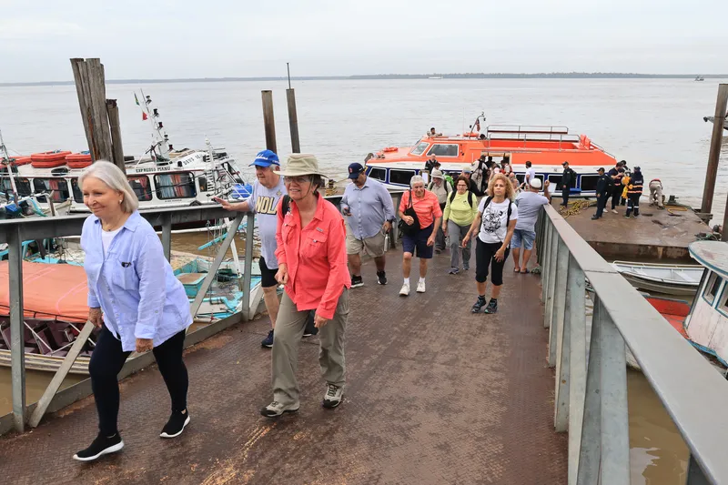Os cerca de 600 turistas se dividiram em grupos para conhecer diferentes pontos turísticos da capital paraense e região das ilhas.