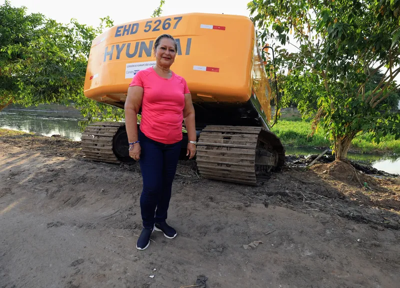 Dalva Tavares é moradora do entorno do canal São Joaquim,  integra a Comissão de Fiscalização da Obra (Cofis) e se sente animada com a urbanização e transformação da área em parque urbano