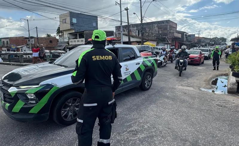 Atuação da SEMOB no entorno do Mangueirão