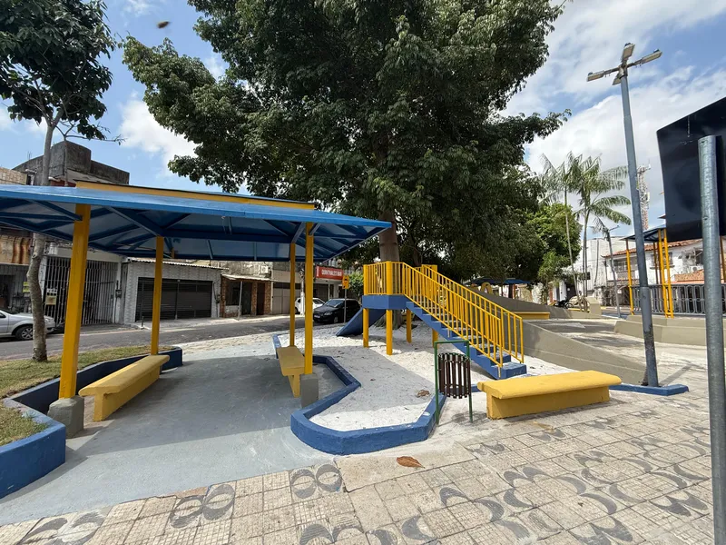 Praça Bruno de Menezes, em São Brás, está 100% concluída. 