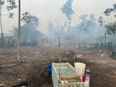 Semma, Defesa Civil e Agência Distrital fiscalizam ações de contenção de incêndio em Mosqueiro